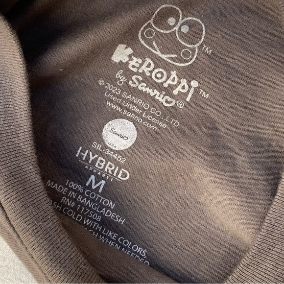 Sanrio Keroppi Gray Short Sleeve Tee Shirt Medium - Large - Picture 4 of 10